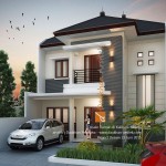 Gambar 3D Rumah Modern Minimalis 2 Lantai di Kalibata Jakarta