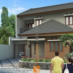 Gambar 3D Tampak Depan Desain Rumah di kota Depok Jawa Barat